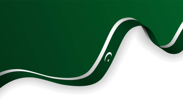 ilustrações de stock, clip art, desenhos animados e ícones de eps10 vector patriotic background with pakistan flag colors. - bandeira do paquistão