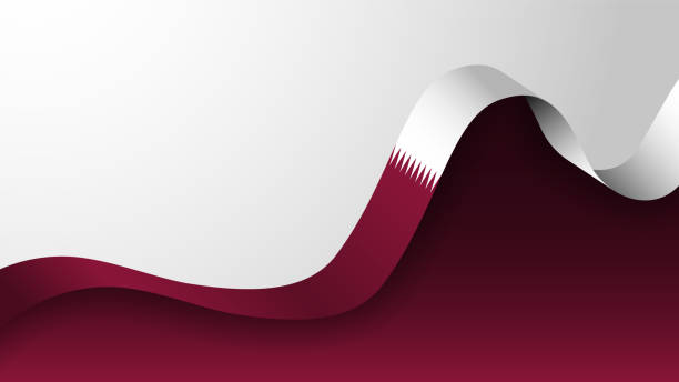 illustrazioni stock, clip art, cartoni animati e icone di tendenza di eps10 vector patriotic background con i colori della bandiera del qatar. - qatar