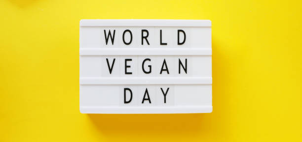 istock World vegan day sign top view 1346589081