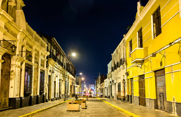 istock Colonial houses in Arequipa, Peru 1346590692