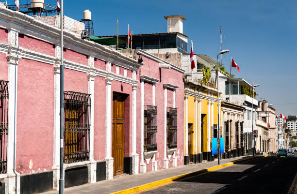 istock Colonial houses in Arequipa, Peru 1346590775