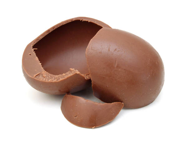 istock Chocolate easter eggs in colorful foil on white background 1346593881