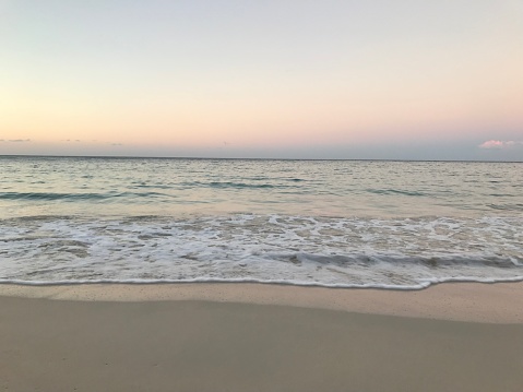 Calm ocean/private beach in Jamaica/sunset