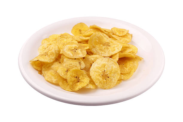 Banana chips stock photo