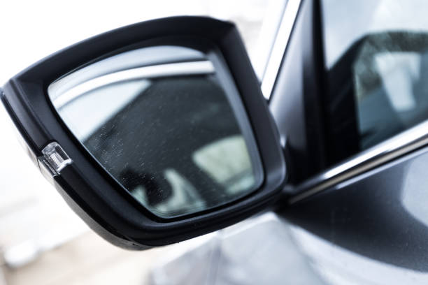 istock view of the outside car rearview mirror 1346600061