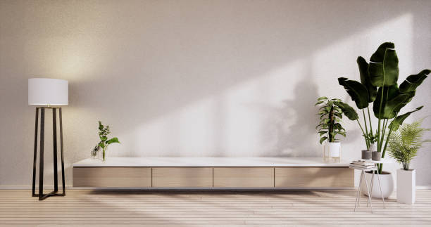 istock Cabinet in modern empty room zen style,minimalist designs. 3D rendering 1346608847
