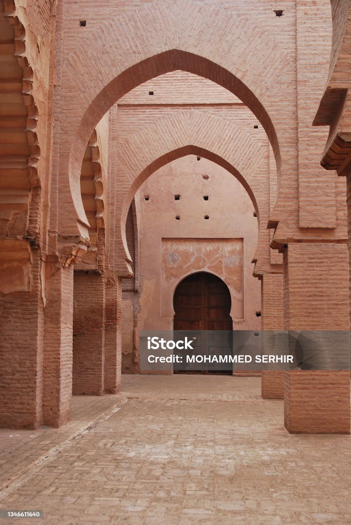 The historic mosque of Tinmel in Marrakech in Morocco Ancient Civilization Stock Photo
