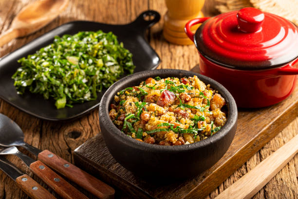 Tropeiro beans, typical Brazilian food.