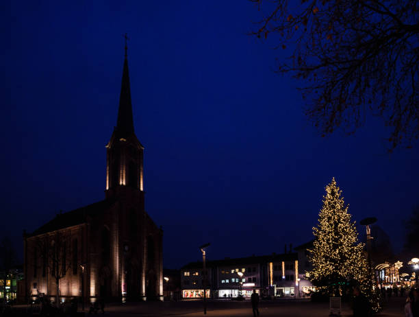 istock Generic Christmas celebration Germany city with no people on streets 1346615504