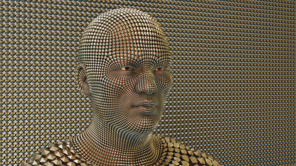 Computer Humanistic Character 580+ Cyborg Golden Robot Character Stock Photos, Pictures & Royalty ...
