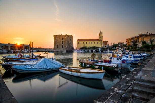 istock Cilento, sunset over the port of Acciaroli 1346623662