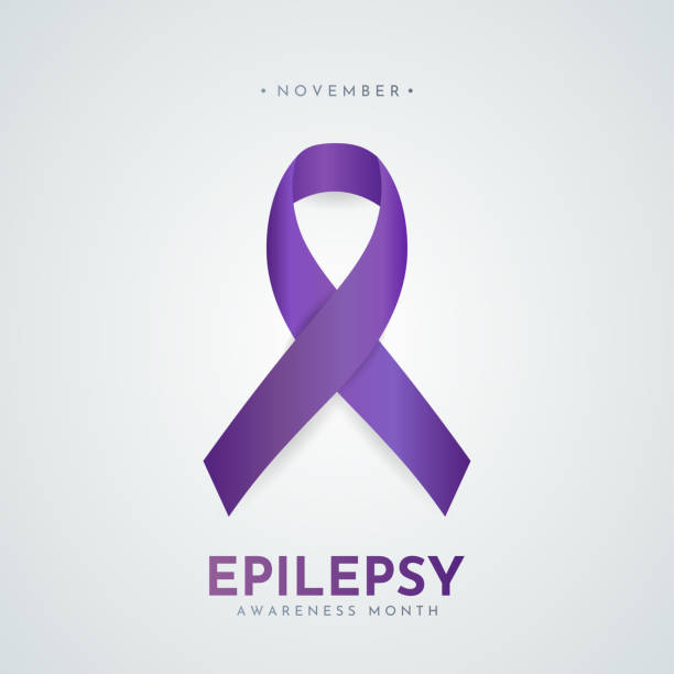 illustrazioni stock, clip art, cartoni animati e icone di tendenza di mese della consapevolezza dell'epilessia, novembre. vettore - epilepsy