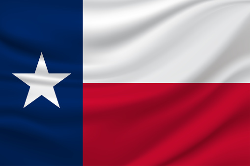 Texas flag. Vector illustration. EPS10