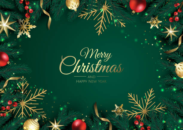 메리 크리스마스 판매 배너 템플릿. 웹사이트를 위한 인사말 카드, 배너, 포스터, 헤더 - christmas stock illustrations