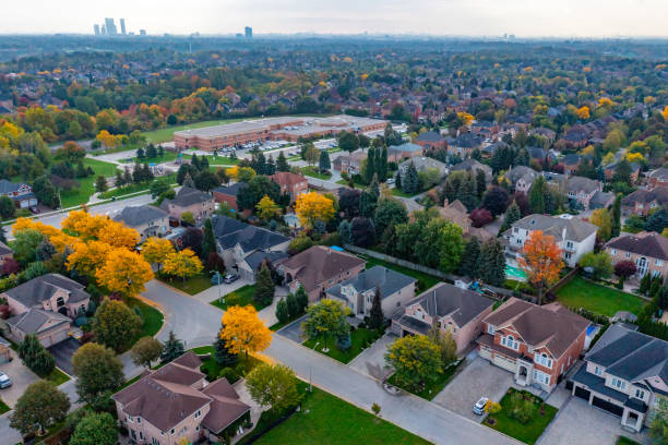 istock Aerial view of Residential Distratic 1346634079