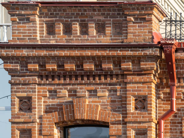 istock Fragment of a 19th century brick wall 1346662512