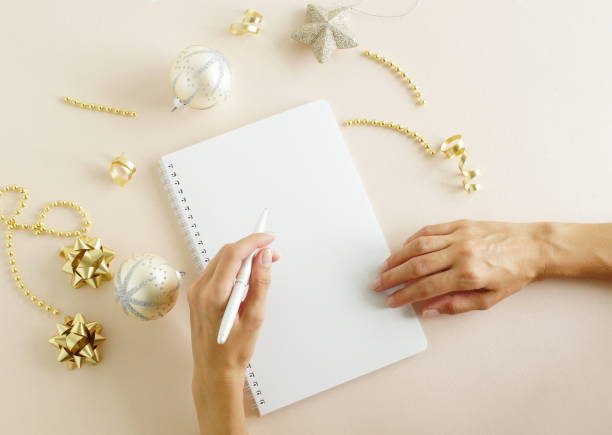 istock Christmas planning , to do list, goals, checklist concept with copy space. 1346666796