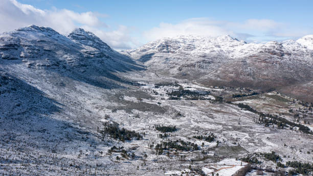 istock Shot of snow along the mountain 1346668729
