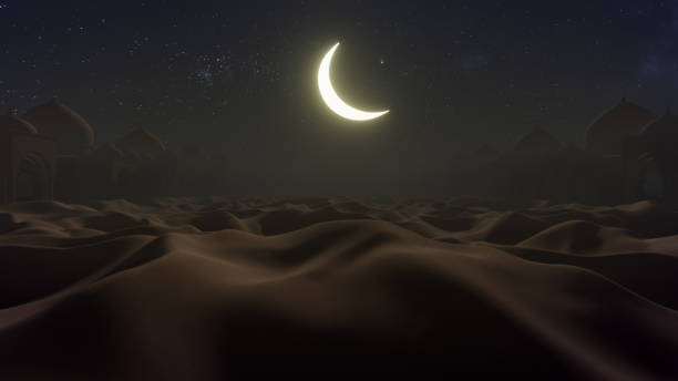 istock Desert Dune Nighttime In The Ramadan 1346671281