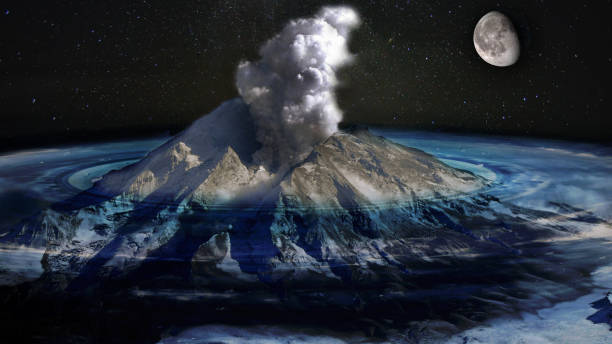 Rise in sea level, flooding of most of the land. Remaining volcano erupts against the sea and starry sky with the moon. Concept of global climat change. Elements of this image furnished by NASA.
/nasa urls for this collage:
https://www.nasa.gov/feature/jpl/nasa-satellites-detect-signs-of-volcanic-unrest-years-before-eruptions
(https://www.nasa.gov/sites/default/files/thumbnails/image/1-mt-redoubt_volcano-16.jpg)
https://solarsystem.nasa.gov/resources/429/perseids-meteor-2016/
https://www.nasa.gov/multimedia/imagegallery/image_feature_311.html
(https://www.nasa.gov/sites/default/files/images/113035main_image_feature_310_ys_full.jpg)
https://images.nasa.gov/details-GSFC_20171208_Archive_e000869.html aumento del nivel del mar, inundación de la mayor parte de la tierra. el volcán restante entra en erupción contra el mar y el cielo estrellado con la luna. concepto de cambio climático global. os de esta imagen proporcionados por la nasa.