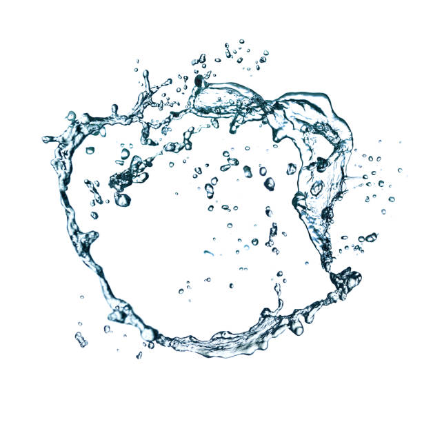 istock Frame made of water splashes on white background, space for text 1346679685