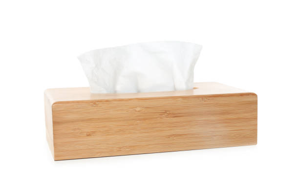 istock Holder with paper tissues isolated on white 1346680402