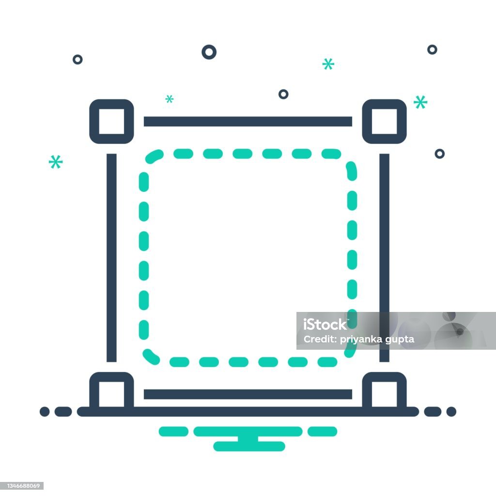 Shape Frame Geometry Square Frame Stock Illustration - Download Image Now - Geometry, Icon ...