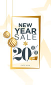 istock New Year Sale banner. Holiday greeting card. Abstract background vector illustration. Holiday design for greeting card, invitation, calendar, etc. stock illustration 1346688840