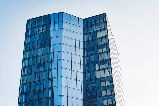 istock Looking inside the corporate offices in a glass skyscraper 1346690896