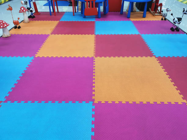 istock Rubber floor used for the Kids in the playgrounds. 1346691667
