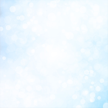 Horizontal vector illustration of a creative light blue color background. It is textured and has a color gradient. There is no text and no people, ample copy space. Apt for celebrations backdrops, wallpapers, templates for greeting cards, banners or posters or gift wrapping paper sheets. There are smudged circles of different sizes like sparkling Christmas or New Year lights.