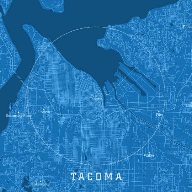 Tacoma WA City Vector Road Map Blue Text Tacoma WA City Vector Road Map Blue Text. All source data is in the public domain. U.S. Census Bureau Census Tiger. Used Layers: areawater, linearwater, roads. tacoma stock illustrations
