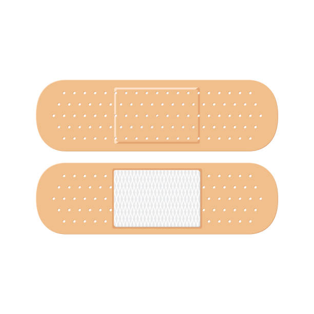 istock A band-aid is a thin fabric strip on which an adhesive mass is applied. The patch is a dosage form in the form of a plastic mass. 1346694129