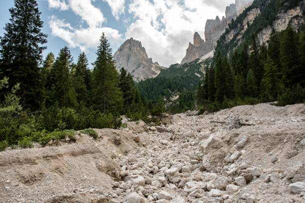 istock Landslide in val Udai in the South Tyrolean dolomites. 1346698431