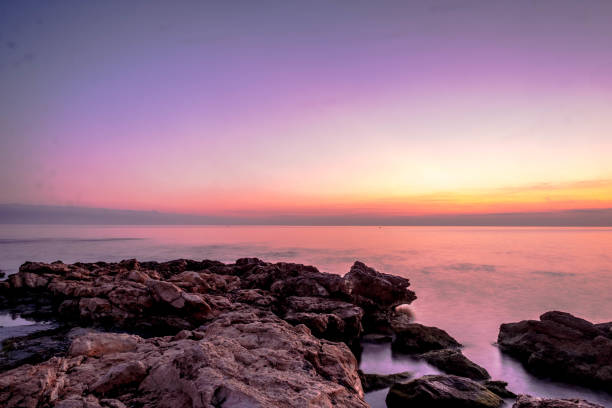 Carabassi beach, in Alicante, Spain, at sunrise