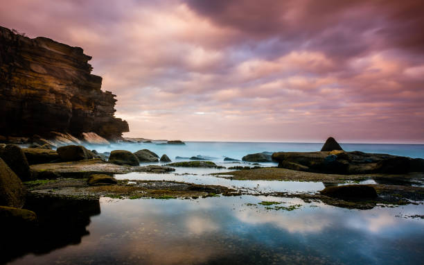 istock Amazing coastline against cloudy sky 1346703264
