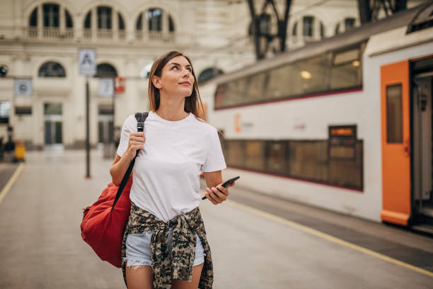 istock Woman going traveling 1346704617