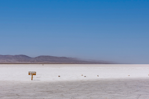 A View of the Great Salt Flats (Salinas Grandes located in the north west part of Argentina