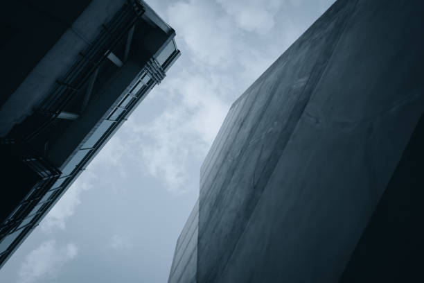 istock Building in public residential area looking direct from below view point 1346713535