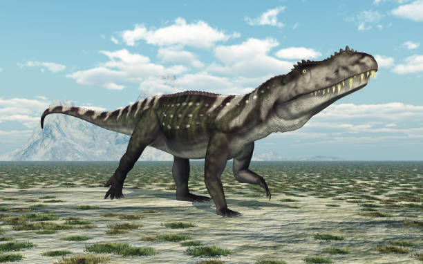 istock Archosaur Prestosuchus in a landscape 1346715350