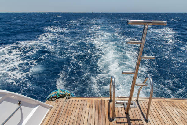 istock View from the stern of the yacht while sailing. 1346716392