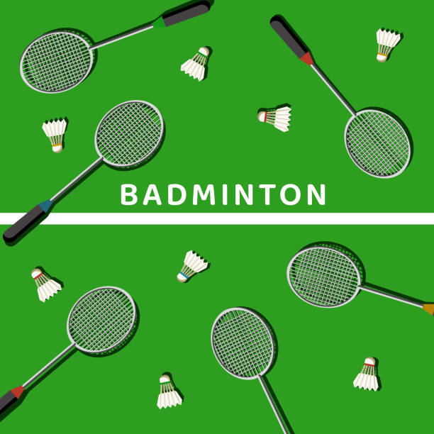 ilustrasi vektor latar belakang pola bulutangkis - badminton court ilustrasi stok