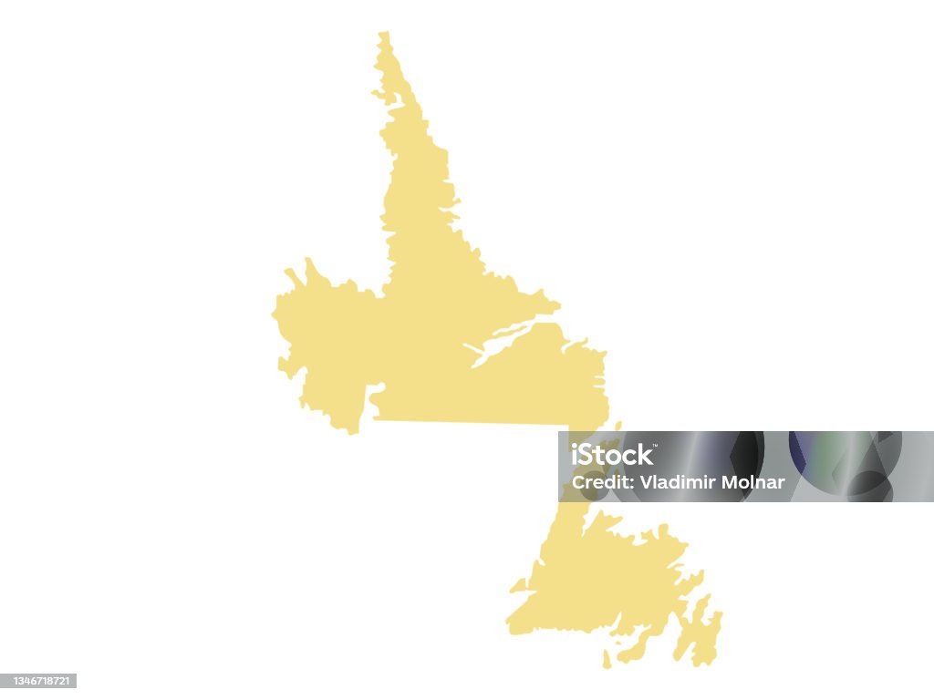 Newfoundland Abstract Map Newfoundland And Labrador Map Stock Illustration - Download Image Now ...