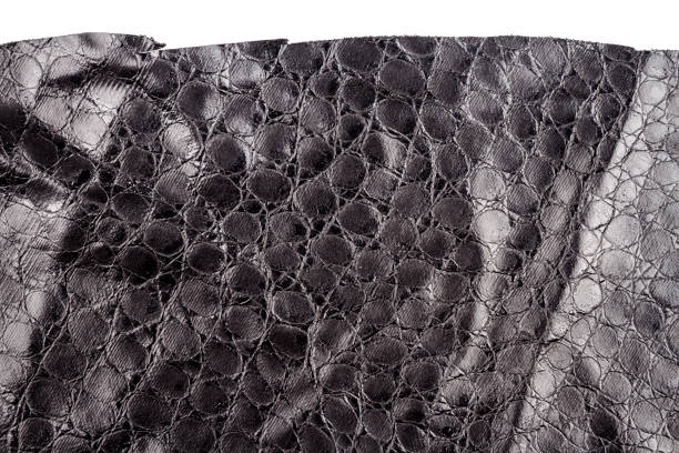 istock Piece of black artificial leather 1346718786