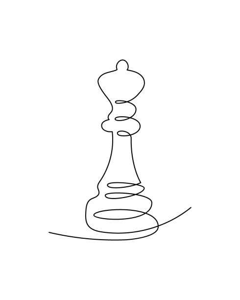 Vector Único Desenho Figura De Xadrez - Peão Clipart De Stock, Royalty-Free