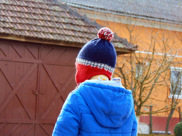 istock a little boy is playing at the farm 1346730312