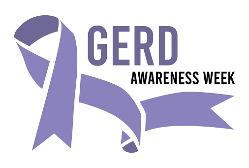 Gerd Ribbon Gerd Awareness Week Vector Illustration On White Stock Illustration ...