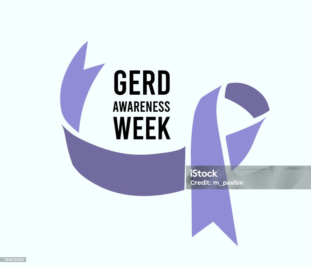 Gerd Ribbon Gerd Awareness Week Vector Illustration On White Stock Illustration ...