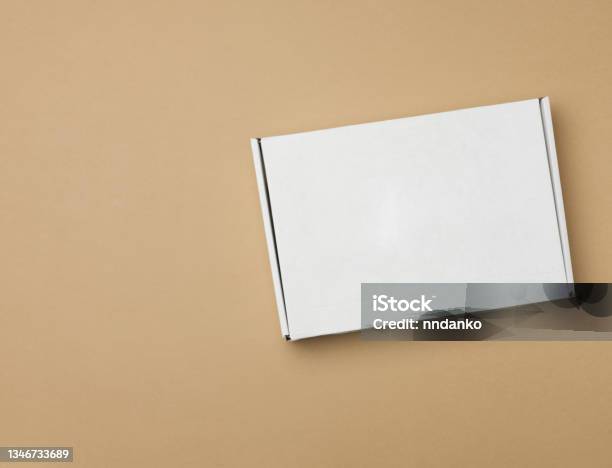Rectangle Paper Top View Dnn8585white Paper Rectangular Box On Beige Background Top View Stock ...