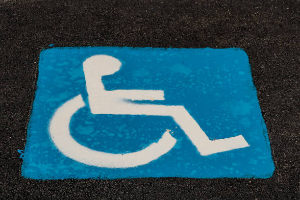 istock Exclusive parking space for wheelchair users 1346735180
